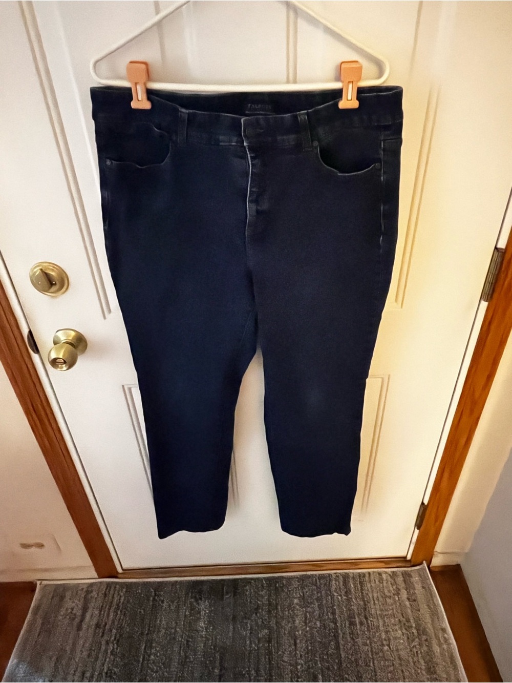 Talbots Simply Flattering 5 Pocket Jeans Size 14 Dark Wash